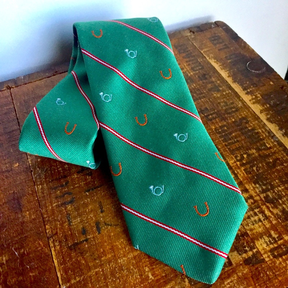 Vintage Jordan marsh green holiday tie